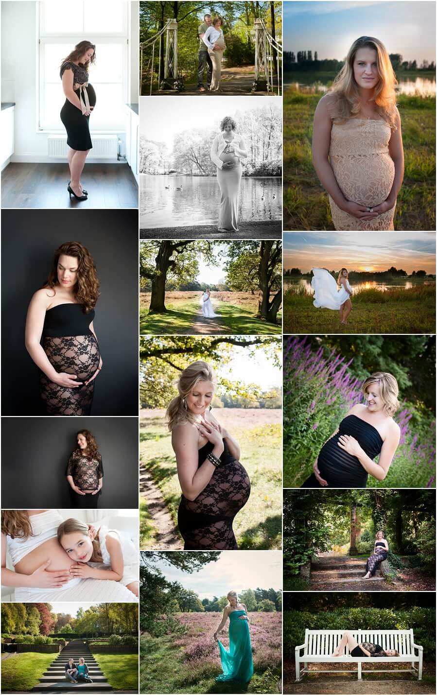Overzicht favoriete zwangerfoto's op locatie - Zwanger fotografie Arnhem-Nijmegen