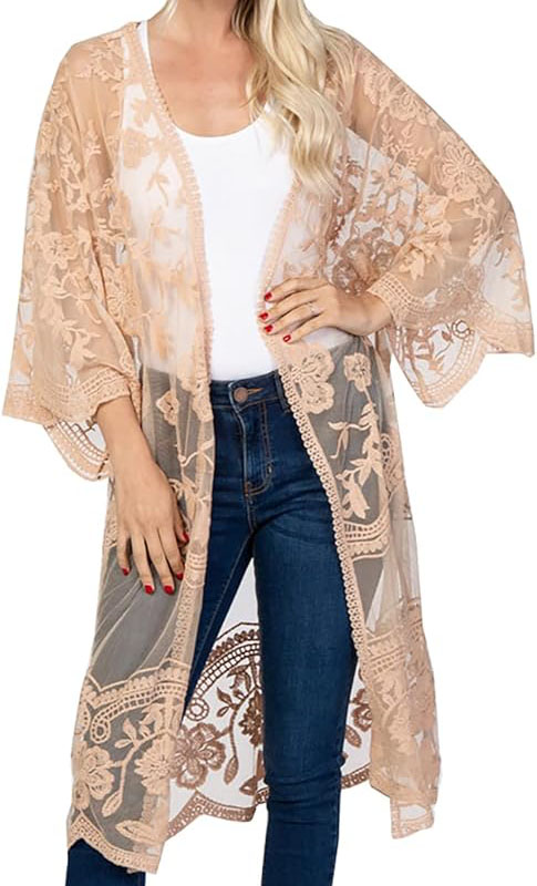 Kimono boudoir huidskleur Kimono boudoir