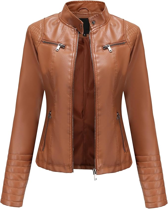 Leren jack bruin boudoir Leren jack bruin boudoir